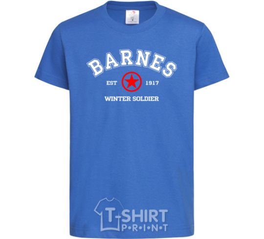 Детская футболка Barnes Зимній солдат Ярко-синий фото