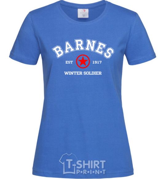 Women's T-shirt Barnes The Winter Soldier royal-blue фото