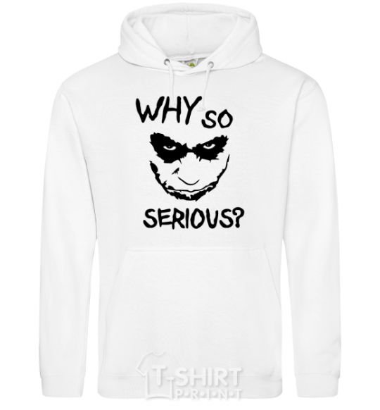 Men`s hoodie Why so serious White фото