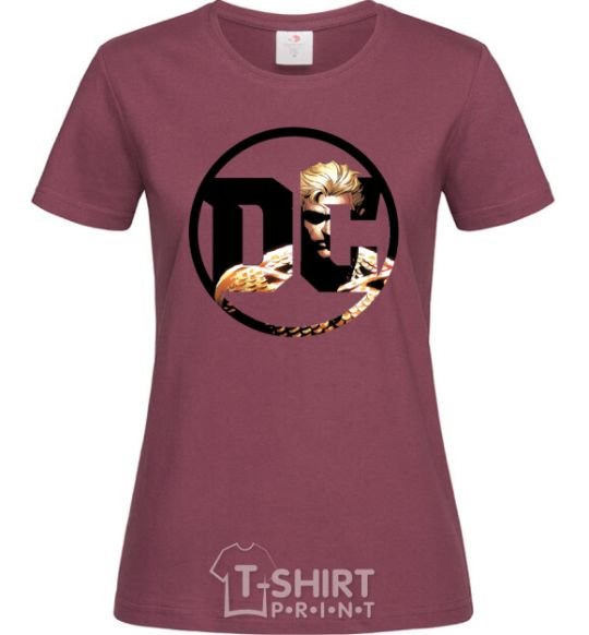 Women's T-shirt Aquaman burgundy фото