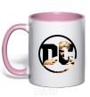 Mug with a colored handle Aquaman light-pink фото