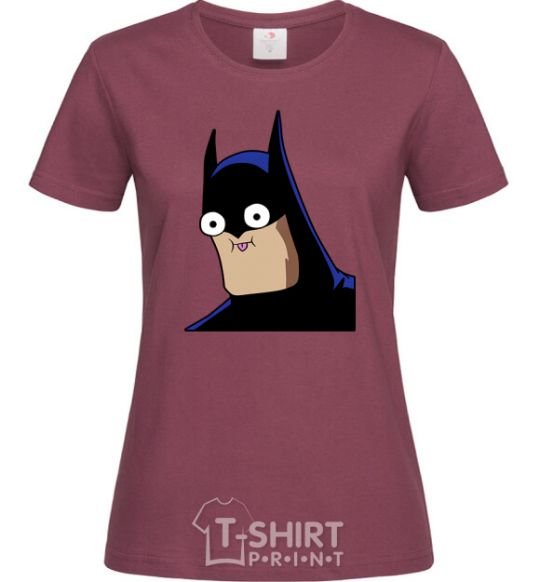 Женская футболка Бетмен веселий Бордовый фото