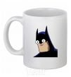 Чашка керамическая Бетмен веселий Белый фото