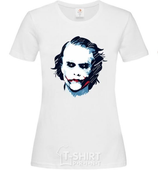 Women's T-shirt The joker is drawn White фото