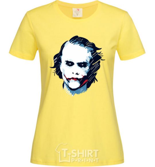 Women's T-shirt The joker is drawn cornsilk фото