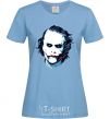 Women's T-shirt The joker is drawn sky-blue фото