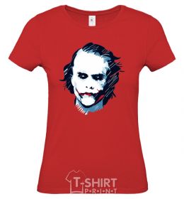 Women's T-shirt The joker is drawn red фото