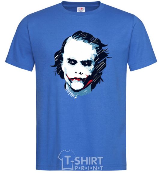 Men's T-Shirt The joker is drawn royal-blue фото