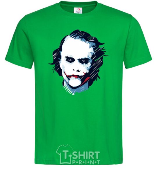 Men's T-Shirt The joker is drawn kelly-green фото