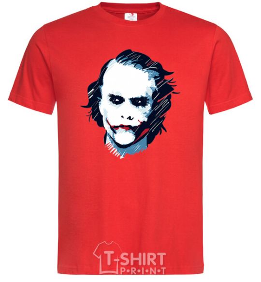 Men's T-Shirt The joker is drawn red фото