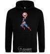 Men`s hoodie Captain America with a shield black фото