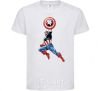 Детская футболка Капітан Америка з щитом Белый фото