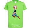 Детская футболка Капітан Америка з щитом Лаймовый фото