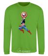 Sweatshirt Captain America with a shield orchid-green фото