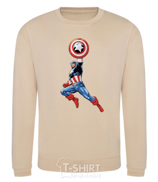 Sweatshirt Captain America with a shield sand фото