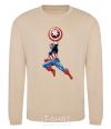 Sweatshirt Captain America with a shield sand фото