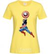 Женская футболка Капітан Америка з щитом Лимонный фото