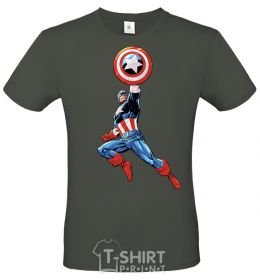 Men's T-Shirt Captain America with a shield millennial-khaki фото