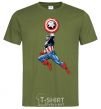 Men's T-Shirt Captain America with a shield millennial-khaki фото