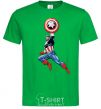 Мужская футболка Капітан Америка з щитом Зеленый фото