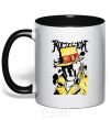 Mug with a colored handle Роршах Rorschach black фото