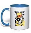 Mug with a colored handle Роршах Rorschach royal-blue фото