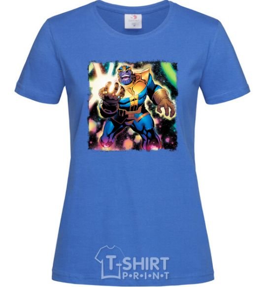 Women's T-shirt Thanos royal-blue фото