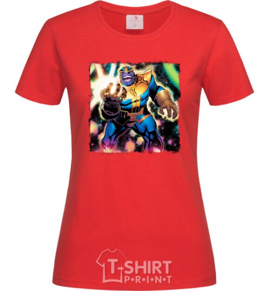 Women's T-shirt Thanos red фото