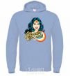Men`s hoodie Wonder Woman sky-blue фото