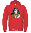 Men`s hoodie Wonder Woman bright-red фото