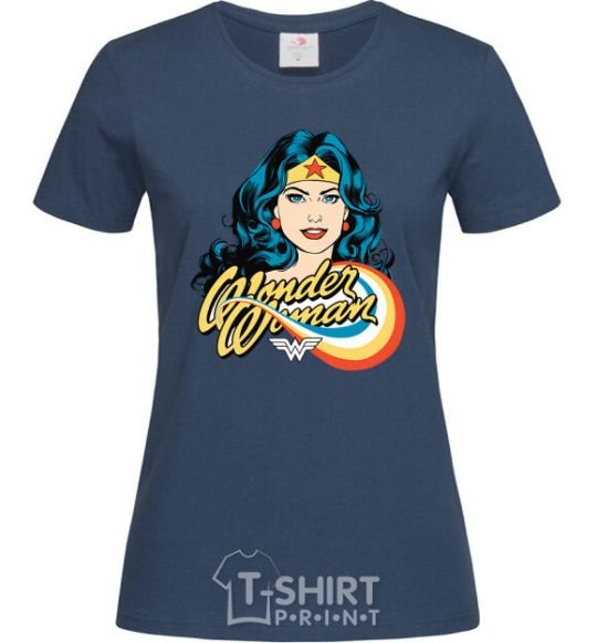 Women's T-shirt Wonder Woman navy-blue фото