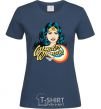 Women's T-shirt Wonder Woman navy-blue фото