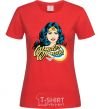 Women's T-shirt Wonder Woman red фото