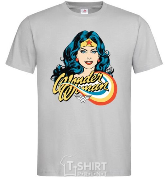 Men's T-Shirt Wonder Woman grey фото