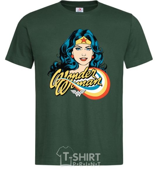 Men's T-Shirt Wonder Woman bottle-green фото