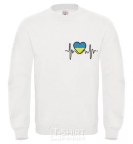Sweatshirt HEART LINE EMBROIDERY White фото