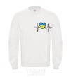 Sweatshirt HEART LINE EMBROIDERY White фото