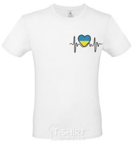 Men's T-Shirt HEART LINE EMBROIDERY White фото