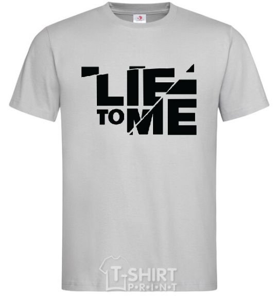 Men's T-Shirt LIE TO ME grey фото