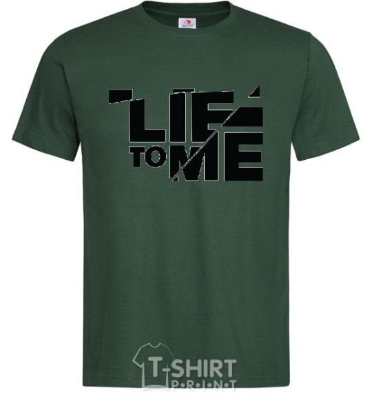 Men's T-Shirt LIE TO ME bottle-green фото