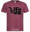 Men's T-Shirt LIE TO ME burgundy фото