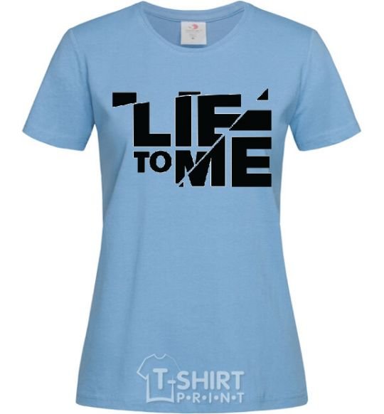 Женская футболка LIE TO ME Голубой фото