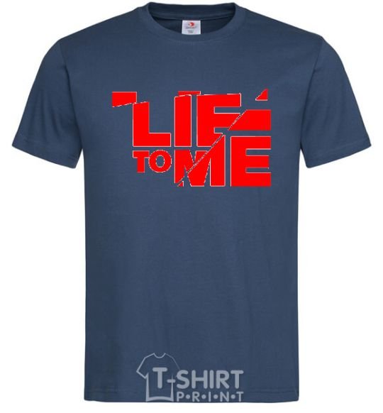 Men's T-Shirt LIE TO ME navy-blue фото