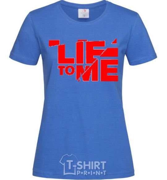 Женская футболка LIE TO ME Ярко-синий фото