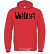Men`s hoodie The inscription WARCRAFT bright-red фото