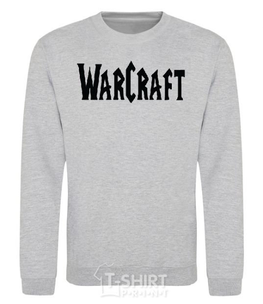 Sweatshirt The inscription WARCRAFT sport-grey фото