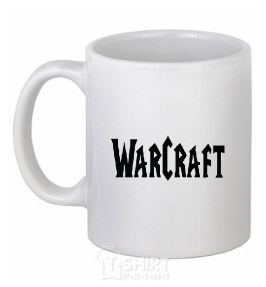 Ceramic mug The inscription WARCRAFT White фото