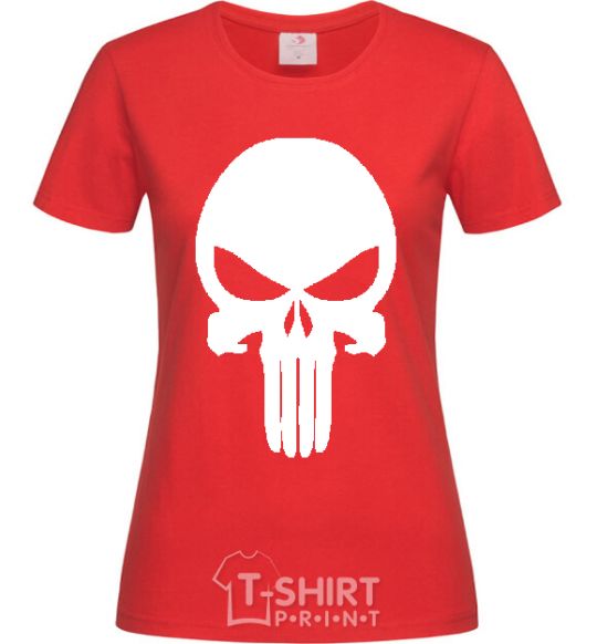 Women's T-shirt Skull red red фото