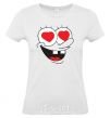 Women's T-shirt SPONGE BOB in love White фото