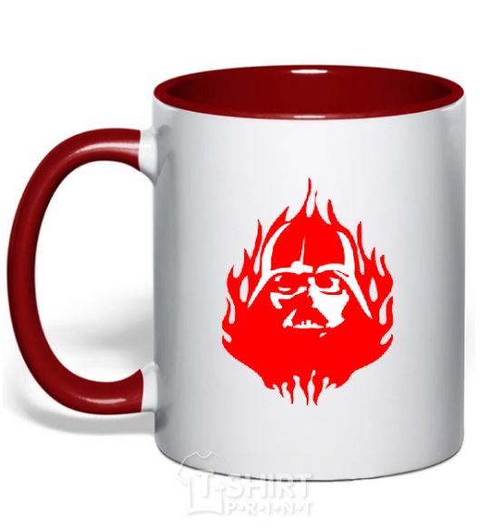 Mug with a colored handle DARTH VADER Mask red фото